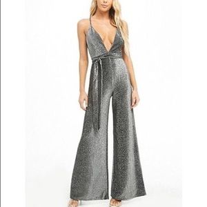 Forever 21 metallic jumpsuit